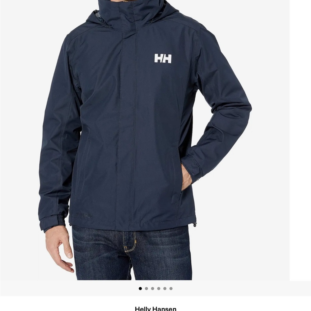Helly Hansen women’s dubliner navy blue waterproof rain jacket size s/p